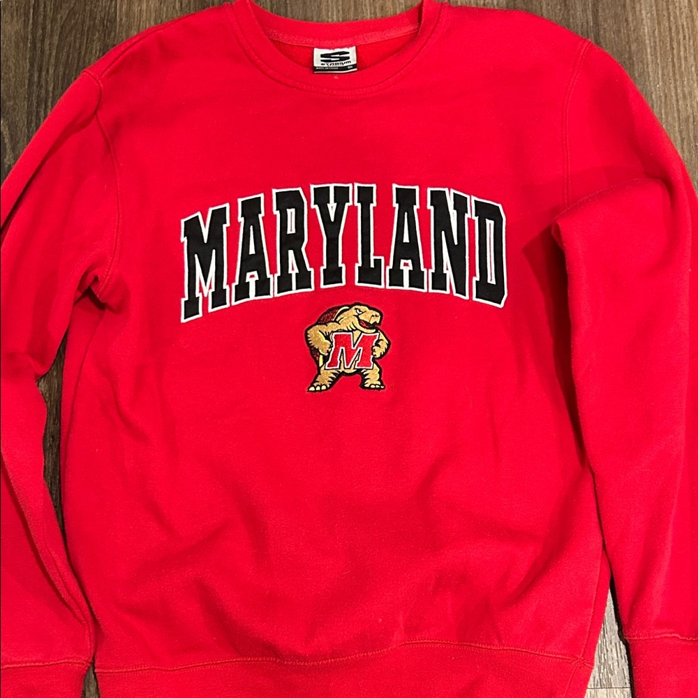 University of Maryland Red Crewneck Sweater